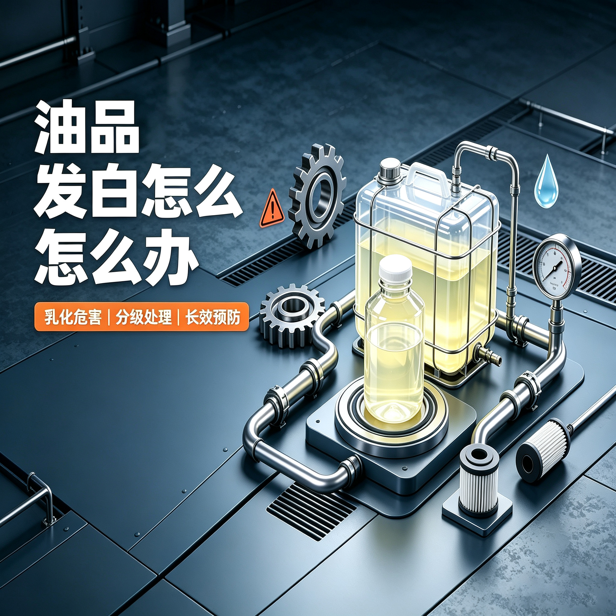 朗索润滑科技/油品发白乳化，还能继续用吗？